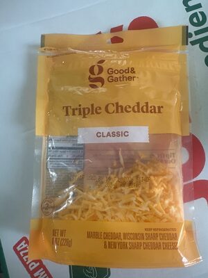 Triple Cheddar Marble Cheddar, Wisconsin Sharp Cheddar & New York Sharp Cheddar Classic Cheeses, Triple Cheddar