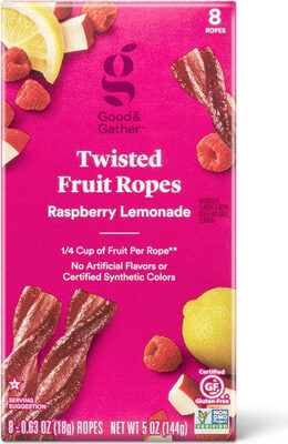 Raspberry Lemonade Twisted Fruit Ropes, Raspberry Lemonade