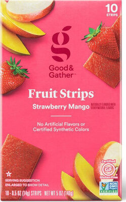 Strawberry Mango Fruit Strips, Strawberry Mango