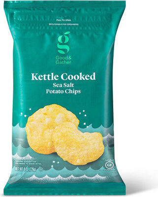 Sea Salt Kettle Cooked Potato Chips, Sea Salt