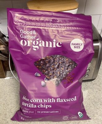 Blue Corn With Flaxseed Tortilla Chips, Blue Corn With Flaxseed