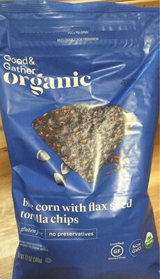 Blue Corn With Flaxseed Tortilla Chips, Blue Corn With Flaxseed