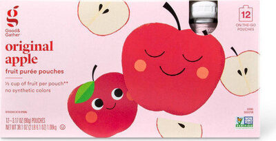 Original Apple Fruit Puree Pouches, Original Apple