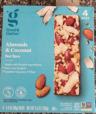 Almonds & Coconut Nut Bars, Almonds & Coconut