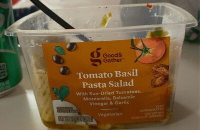 Tomato Basil Pasta Salad With Sun-Dried Tomatoes, Fresh Mozzarella, Balsamic Vinegar & Garlic, Tomato Basil Pasta