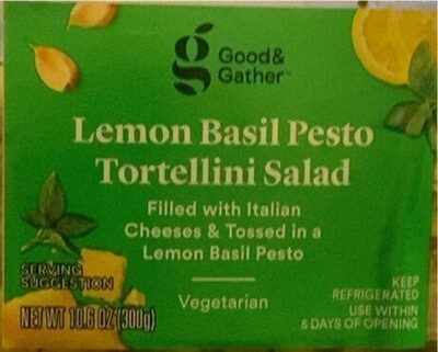 Lemon Basil Pesto Tortellini Salad, Lemon Basil Pesto Tortellini