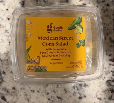 Mexican Street Corn Salad With Jalapenos, Feta Cheese & Lime In A Sour Cream Dressing, Mexican Street Corn