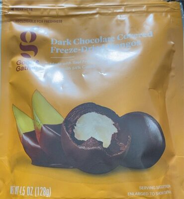 Dark Chocolate Covered Freeze-Dried Mangos, Dark Chocolate