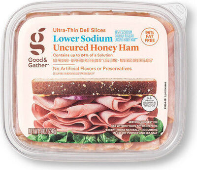 Uncured Honey Ham Ultra-Thin Deli Slices, Uncured Honey
