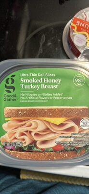 Smoked Honey Turkey Breast Ultra-Thin Deli Slices, Smoked Honey