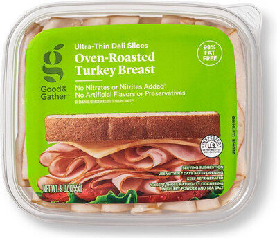 Oven-Roasted Turkey Breast Ultra-Thin Deli Slices, Oven-Roasted