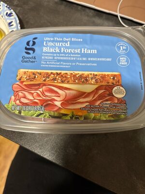 Uncured Black Forest Ham Ultra-Thin Deli Slices, Uncured Black Forest