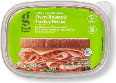 Oven-Roasted Turkey Breast Ultra-Thin Deli Slices, Oven-Roasted