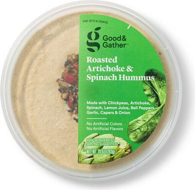 Roasted Artichoke & Spinach Hummus, Roasted Artichoke & Spinach