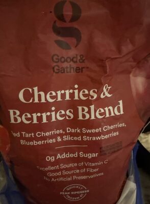 Cherries & Berries Tart Cherries, Dark Sweet Cherries, Blueberries & Sliced Strawberries Blend, Cherries & Berries