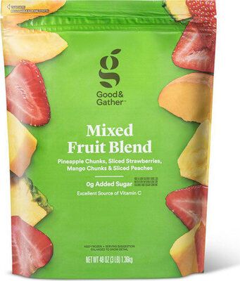 Mixed Fruit Pineapple Chunks, Sliced Strawberries, Mango Chunks & Sliced Peaches Blend, Mixed Fruit