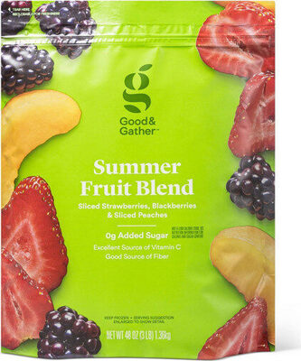 Summer Sliced Strawberries, Blackberries & Sliced Peaches Fruit Blend, Summer