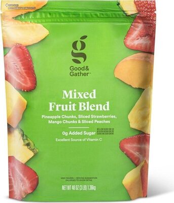 Mixed Fruit Pineapple Chunks, Sliced Strawberries, Mango Chunks & Sliced Peaches Blend, Mixed Fruit