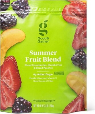 Summer Sliced Strawberries, Blackberries & Sliced Peaches Fruit Blend, Summer