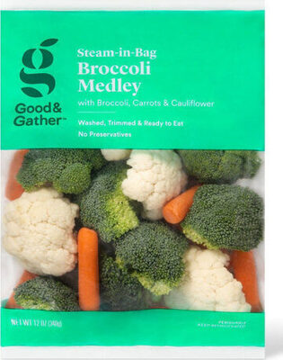 Broccoli Steam-In-Bag Medley With Carrots & Cauliflower, Broccoli