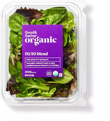 50/50 Blend Baby Spinach & Spring Mix, 50/50 Blend