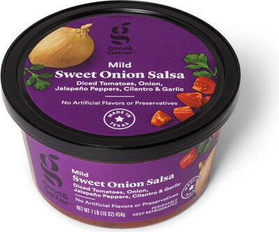 Mild Sweet Onion Salsa Diced Tomatoes, Onion, Jalapeno Peppers, Cilantro & Garlic, Mild Sweet Onion