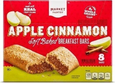 Apple Cinnamon Soft Baked Breakfast Bars, Apple Cinnamon