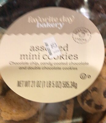 Assorted Mini Cookies, Chocolate Chip, Candy-Coated Chocolate, Double Chocolate Cookies