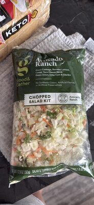 Avocado Ranch Green Cabbage, Romaine Lettuce, Carrot, Taco Cheese Blend, Green Onion, Crisp Corn & Cilantro Chopped Salad Kit With Avocado Ranch Dressing, Avocado Ranch