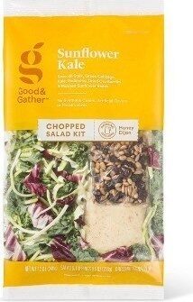Sunflower Kale Broccoli Stalk, Green Cabbage, Kale, Radicchio, Dried Cranberries & Roasted Sunflower Seeds Chopped Salad Kit With Honey Dijon Dressing, Sunflower Kale