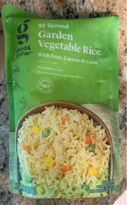 Garden Vegetable 90 Second Rice With Peas, Carrots & Corn, Garden Vegetable