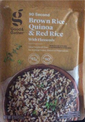 Brown, Quinoa & Red 90 Second Rice With Flaxseeds, Brown & Red