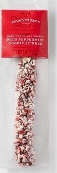 Dark Chocolaty Coated Cookie Stirrer With Peppermint, Dark Chocolaty With Peppermint