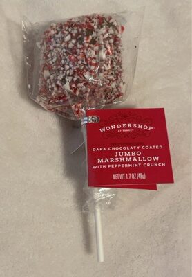 Dark Chocolaty Coated Jumbo Marshmallow With Peppermint Crunch, Dark Chocolaty With Peppermint Crunch