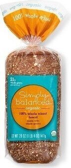 100% Whole Wheat Organic Bread, 100% Whole Wheat
