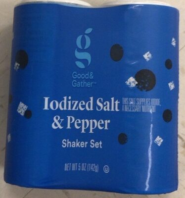 Iodized Salt & Pepper Shaker Set