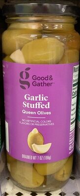 Garlic Stuffed Queen Olives, Garlic