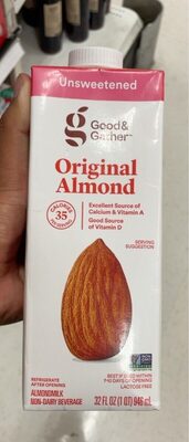 Unsweetened Original Almondmilk Non-Dairy Beverage, Unsweetened Original