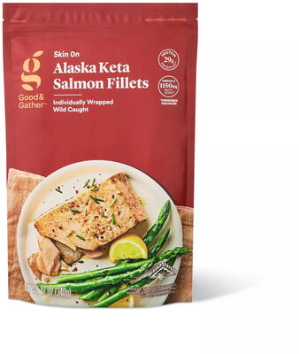 Alaska Keta Skin On Salmon Fillets, Alaska Keta