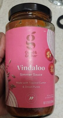 Vindaloo Simmer Sauce Made With Toasted Cumin & Onion Puree, Vindaloo