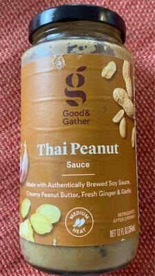 Thai Peanut Sauce Made With Authentically Brewed Soy Sauce, Creamy Peanut Butter, Fresh Ginger & Garlic, Thai Peanut