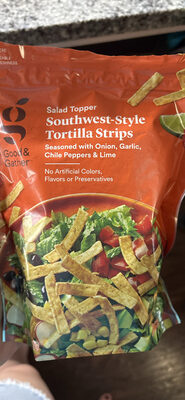 Southwest-Style Tortilla Strips Seasoned With Onion, Garlic, Chile Peppers & Lime Salad Topper, Southwest-Style Tortilla Strips