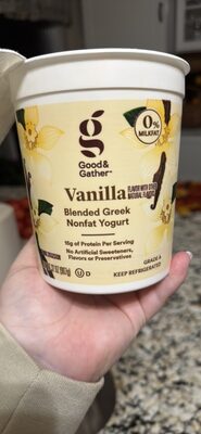 Vanilla Blended Greek Nonfat Yogurt, Vanilla