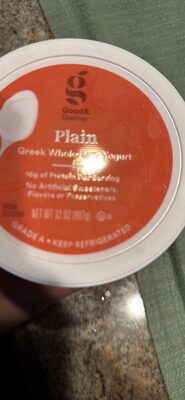Plain Greek Whole Milk Yogurt, Plain