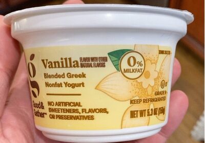 Vanilla Blended Greek Nonfat Yogurt, Vanilla