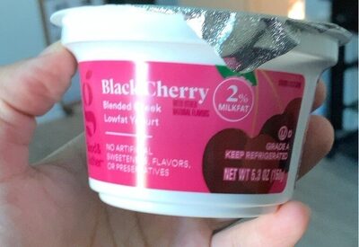 Black Cherry Blended Greek Lowfat Yogurt, Black Cherry