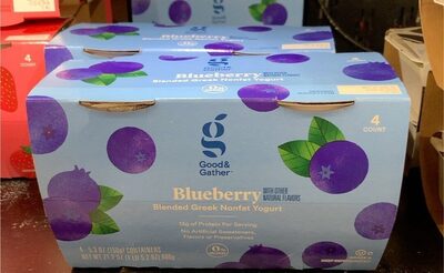 Blueberry Blended Greek Nonfat Yogurt, Blueberry
