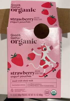Strawberry Yogurt Pouches, Strawberry