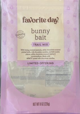Bunny Bait Trail Mix With Honey-Roasted Peanuts, White Chocolate-Covered Pretzel Balls, M&M's Milk Chocolate Candies, Confetti Cookie Pieces, White Chocolate-Covered Raisins And Marshmallows, Bunny Bait