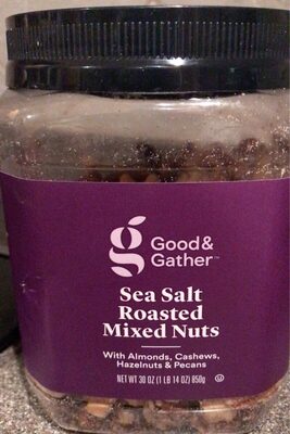 Sea Salt Roasted Mixed Nuts With Almonds, Cashews, Hazelnuts & Pecans, Sea Salt Roasted